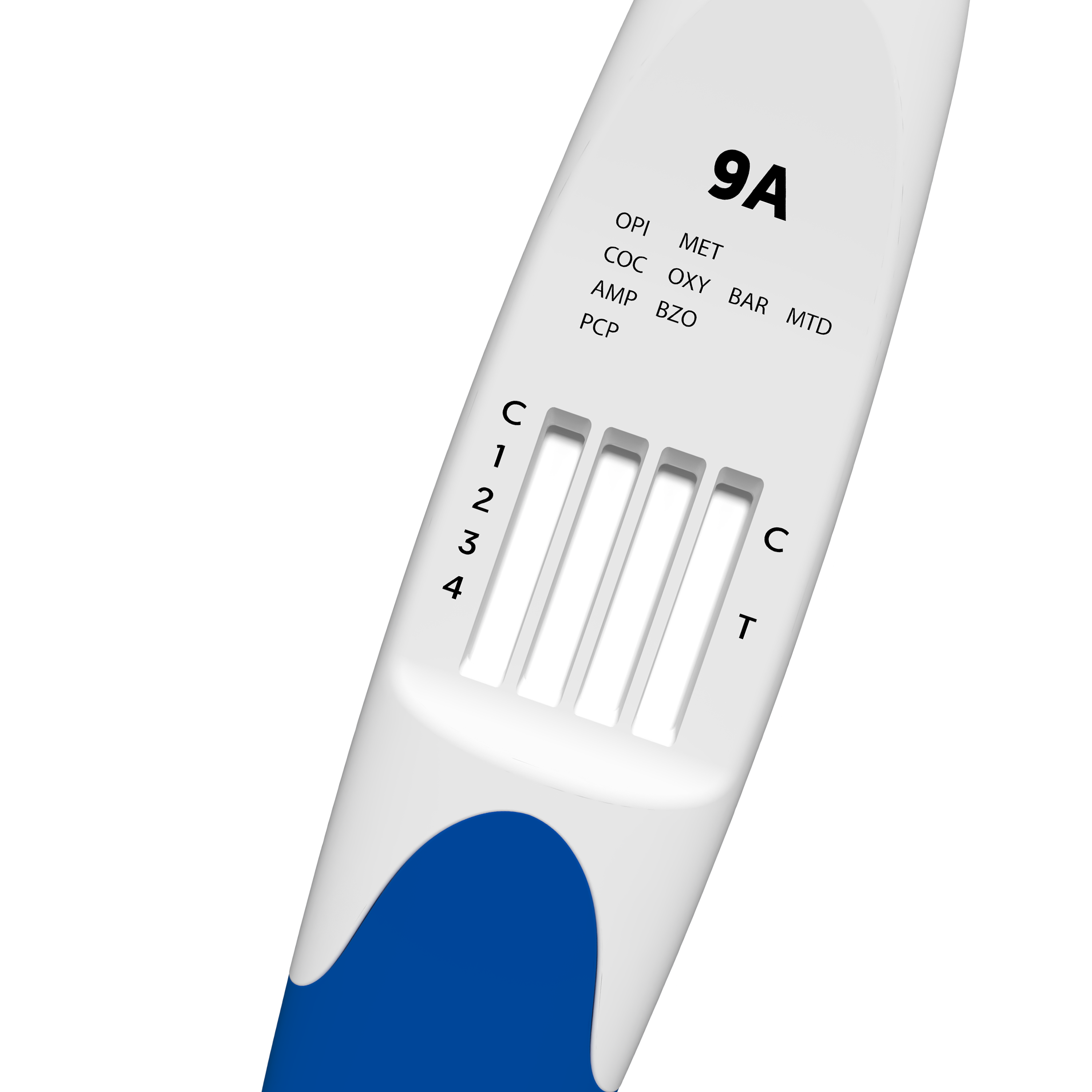 SpeedSwab 9A Cut Off Levels: AMP 50, COC 20, OPI 40, PCP 10, MET 50, OXY 20, BZO 10, BAR 50, MTD 30